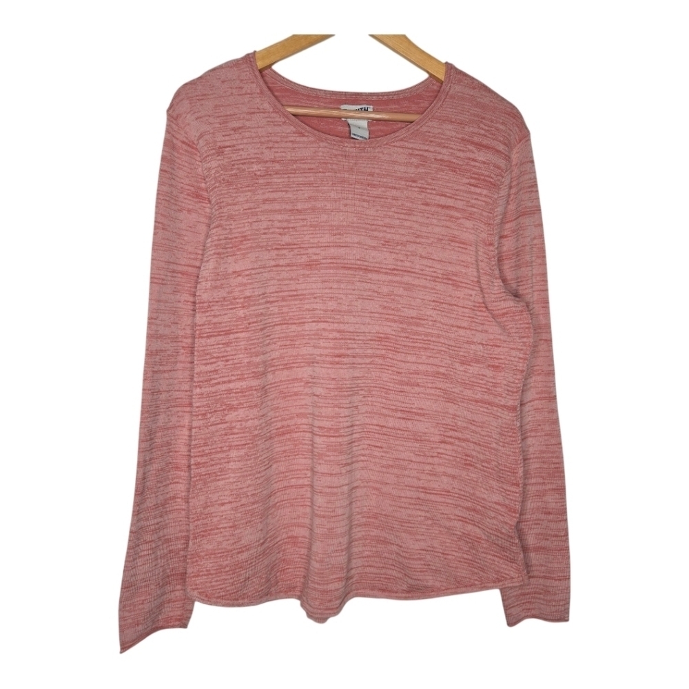 Duluth Trading Womens Pink Outdoor Shiftless Crewneck Long Sleeve Top Small
